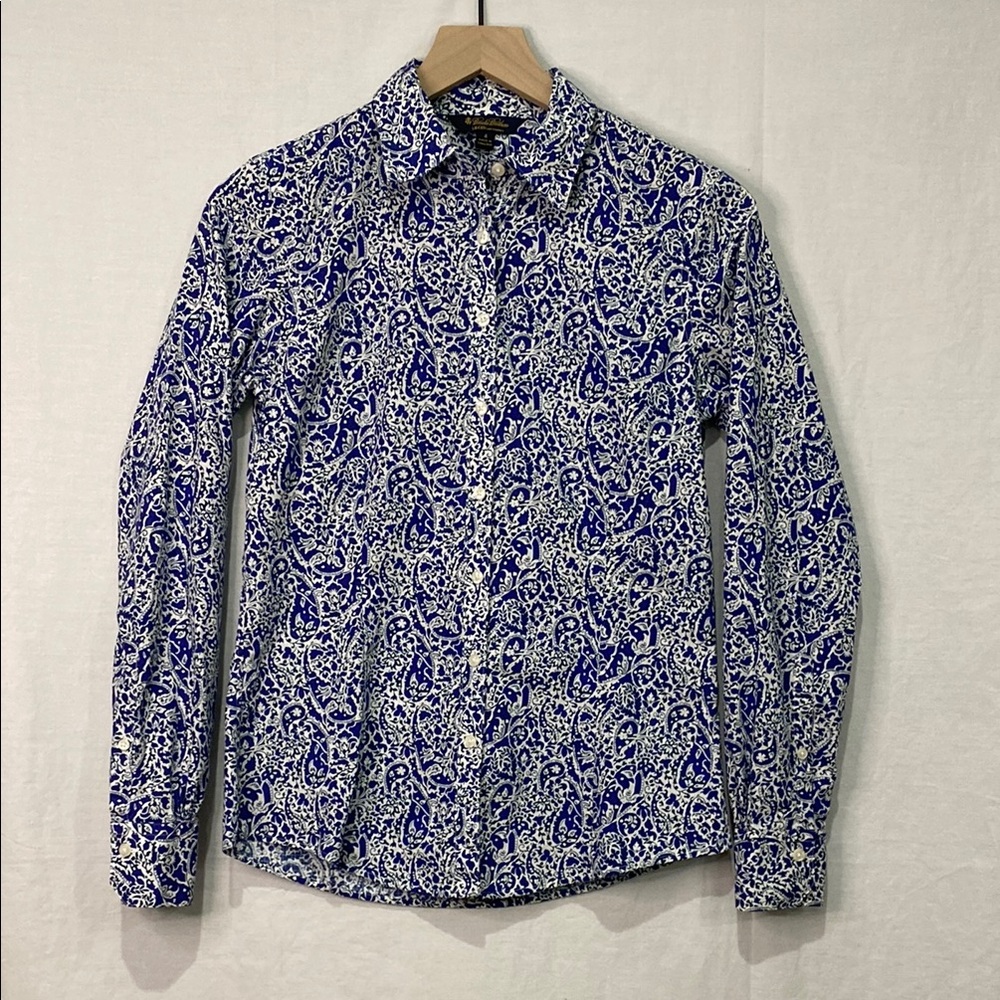 Brooks Brothers Women's Paisley LIBERTY Arts Fabrics Top Size 4, 100% cotton